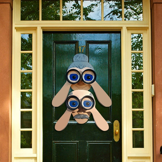 BowLift | Fence Decoration Nosy Old Man and Lady Garden Yard Art