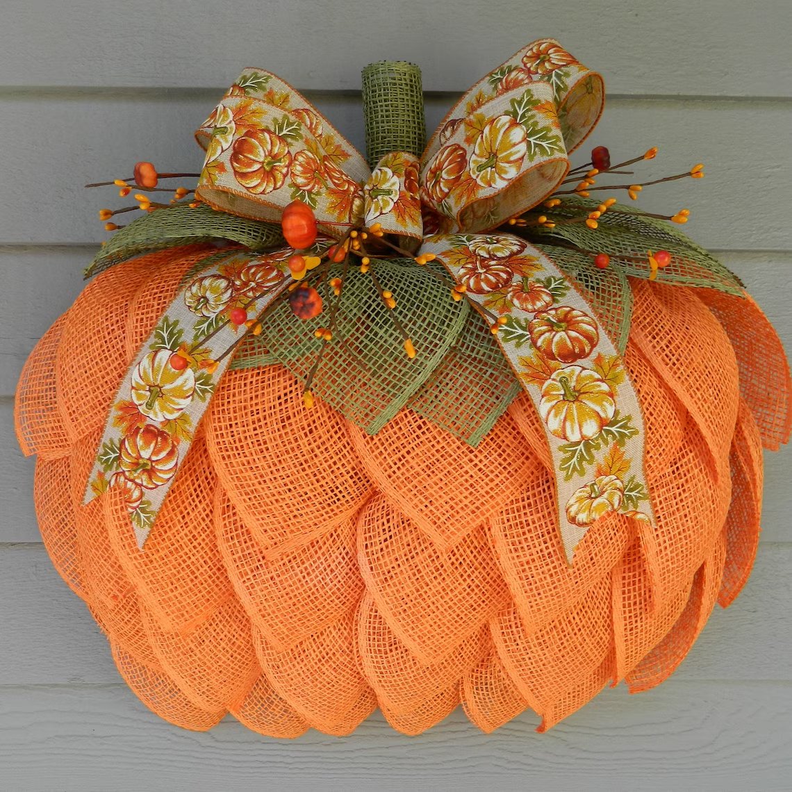 BowLift |  Farmhouse Pumpkin Wreath For Front Door