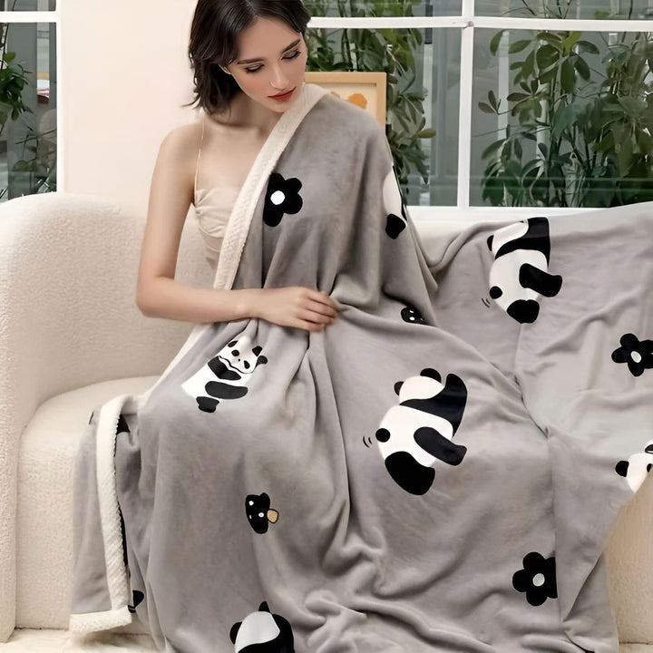 PandaSnug Bowliftanket - Soft and Warm Panda Print Flannel Fleece Bowliftanket | Bowlift