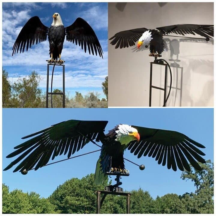 BowLift | WindGarden | Metal Garden Twirler Wind Spinner with Ground Stake – Weather Resistant Decor