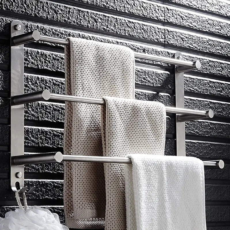 Towel holder stainless steel 3 rods wall mounting | Bowlift