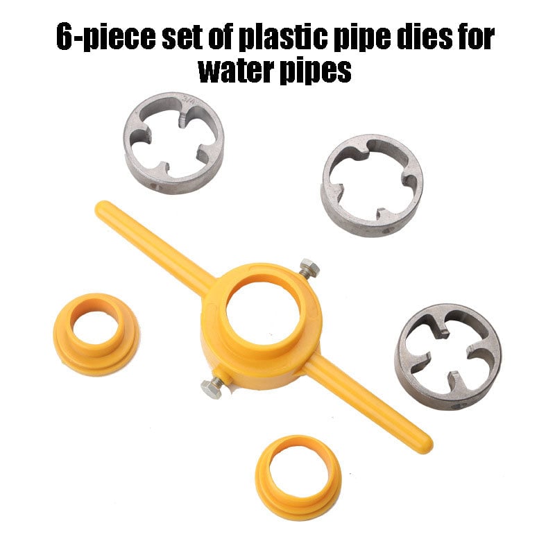 BowLift | 6-Piece Set Of Water Pipe Die Plastic Pipe Die Tap Wrench Set