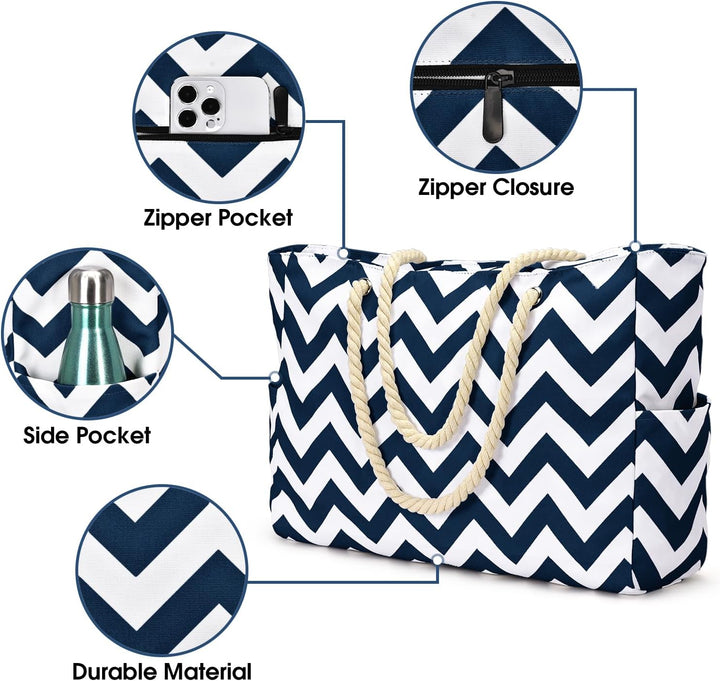 Waterproof Large Tote with Zipped Storage for Work & Play | Bowlift