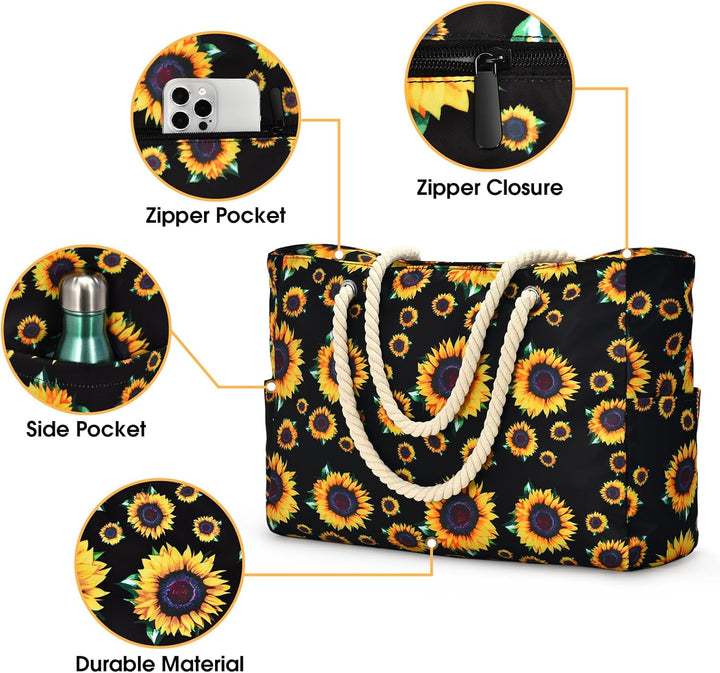 Waterproof Large Tote with Zipped Storage for Work & Play | Bowlift