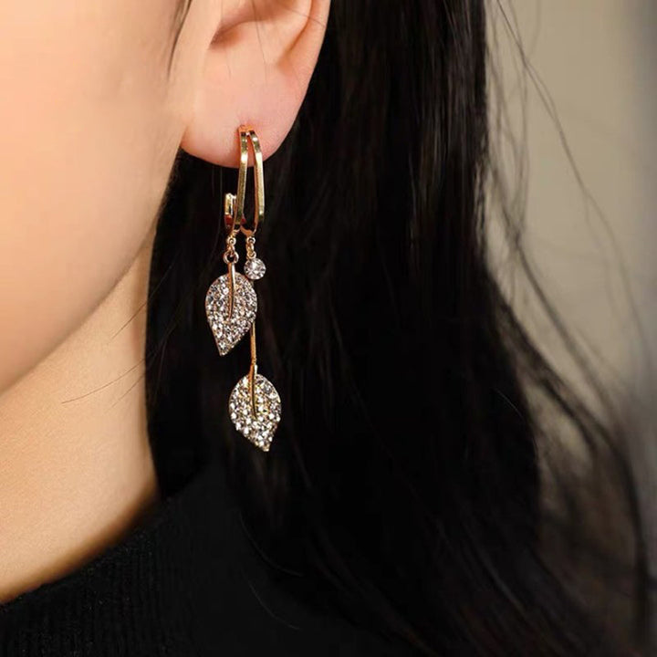 BowLift | Nature Elegance Crystal Long Tassel Earrings