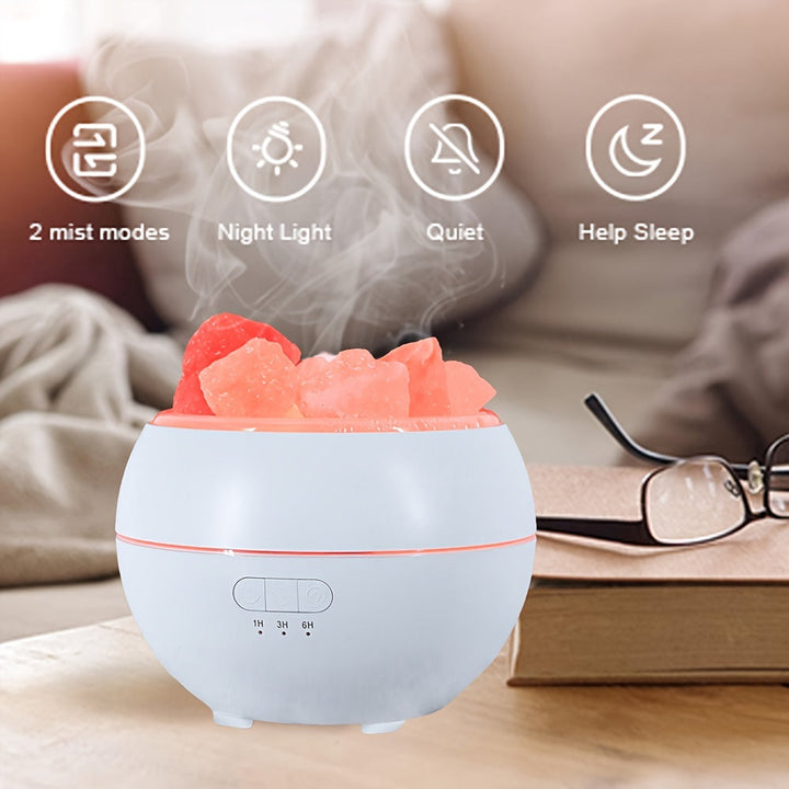 BowLift | Salt Lamp Diffuser - 3-in-1 Essential Oil Diffuser, Himalayan Salt Lamp & Air Humidifier