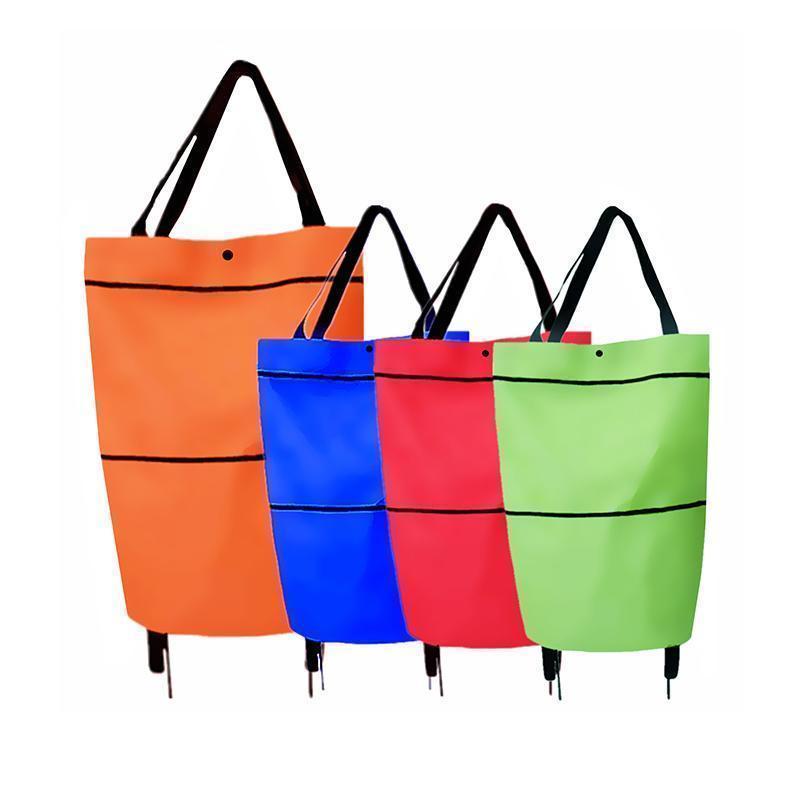 Foldable shopping trolley with expandable wheels | Bowlift