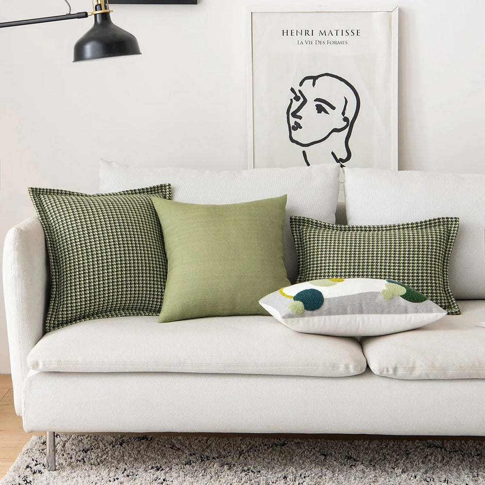 BowLift | Houndstooth Orange Jacquard Pillowcase