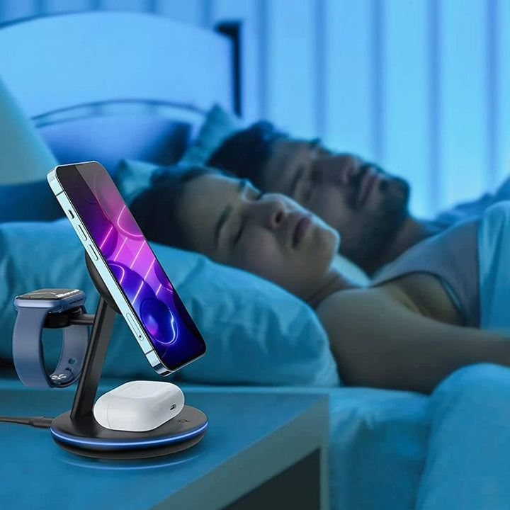 BowLift | Folding magnetic 3-in-1 wireless charger