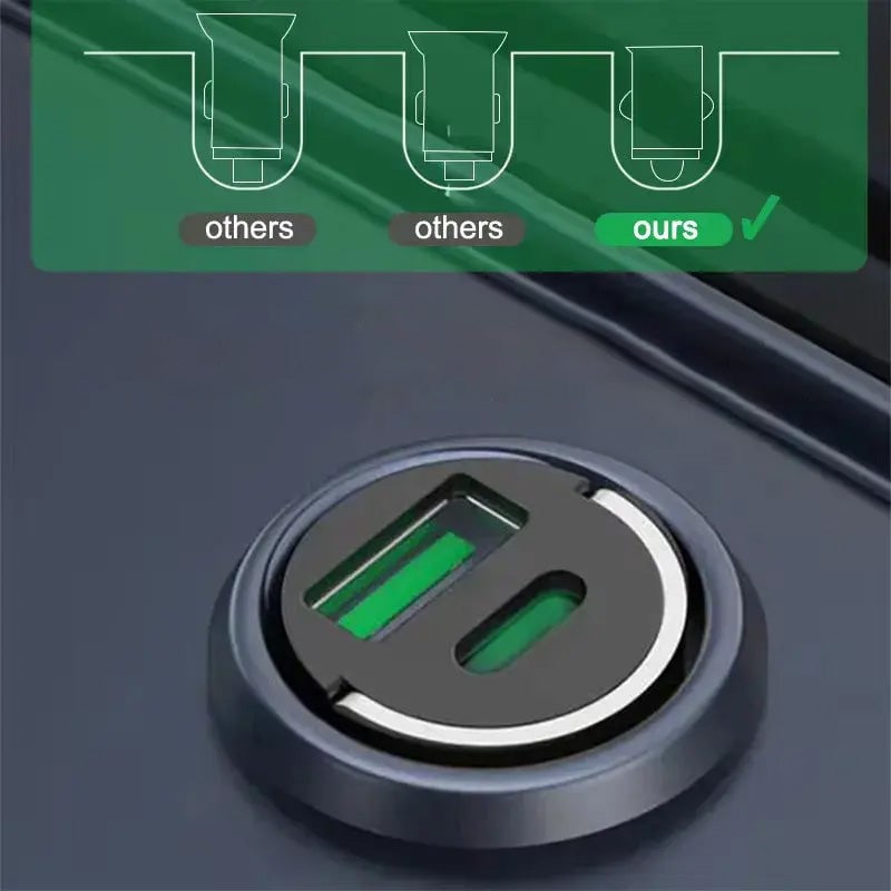 BowLift | Metal Pull-Ring Invisible Fast Car Charger