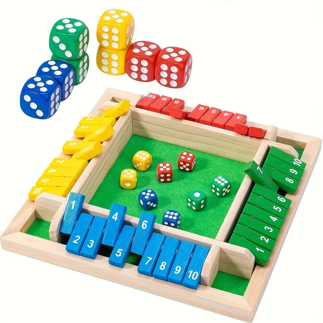 Shut The Box game, wooden board dice games Bowlift