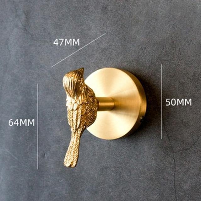 Golden Brass Wall Hooks – Handmade Animal Designs for Stylish Wall Decoration | Bowlift