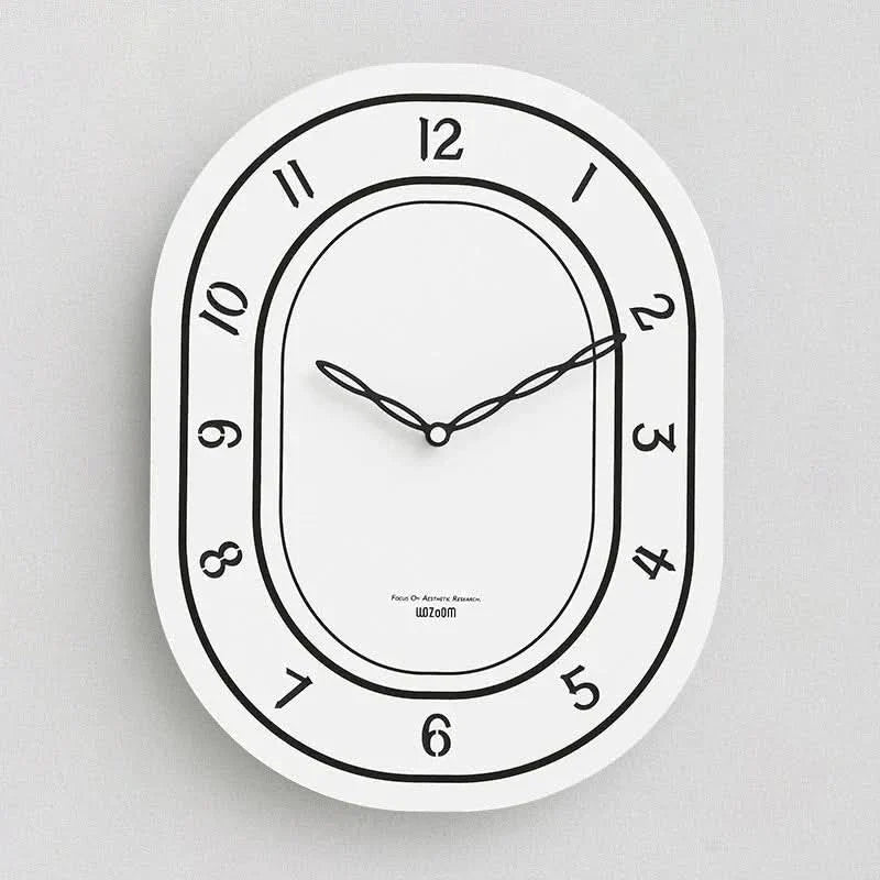 BowLift | Silent Oval Wall Clock with Roman Numerals Design