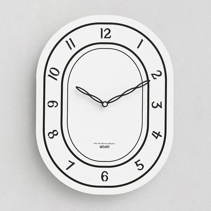 BowLift | Silent Oval Wall Clock with Roman Numerals Design