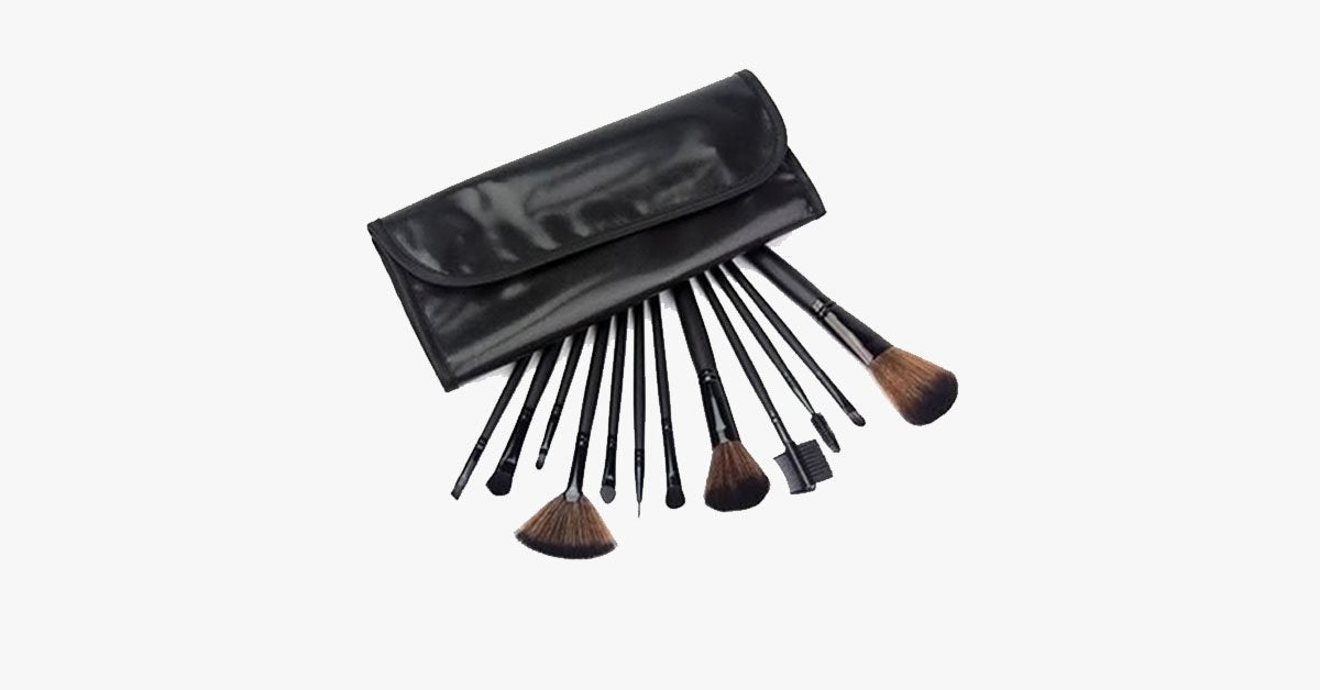 BowLift | 12-piece professional black brush set – Enjoy a makeup experience that makes blending easy