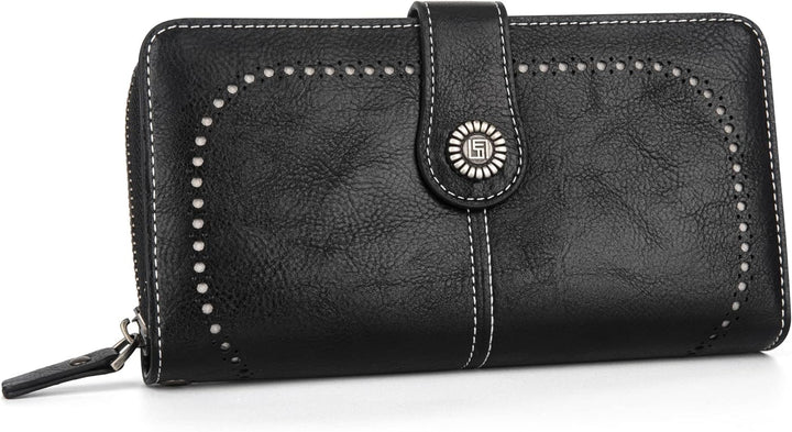 Stylish Leather Wallet with Wristband Bowlift