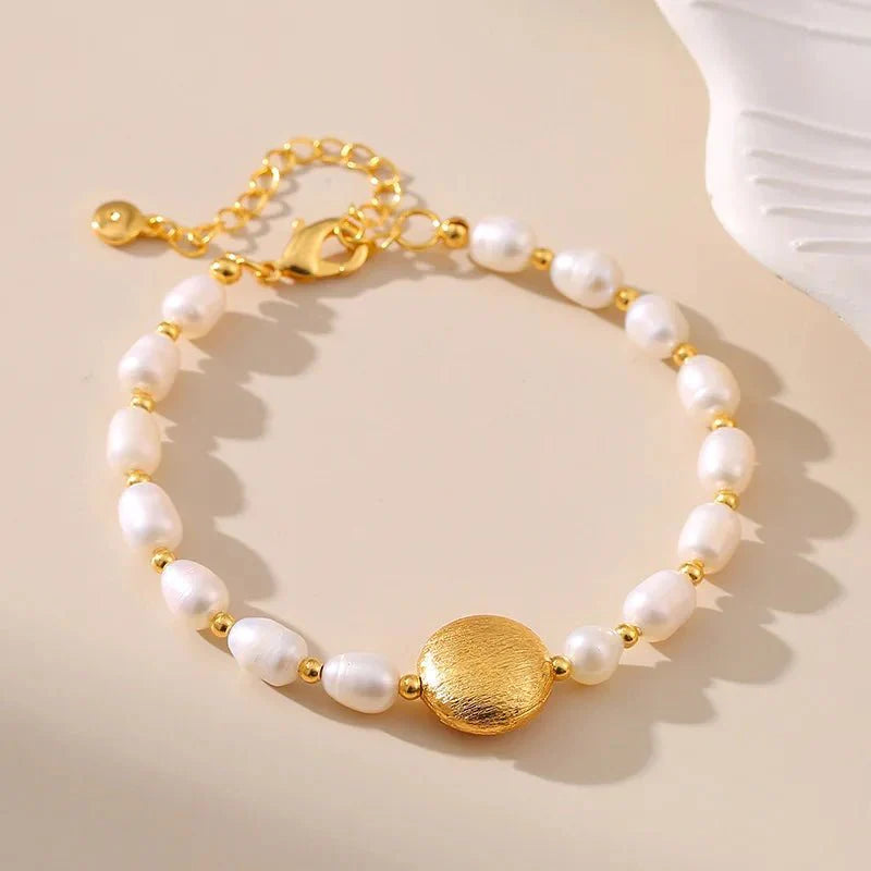 BowLift | Boho Gold Accented Pearl Bracelets