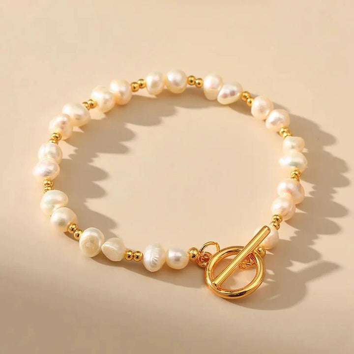 BowLift | Boho Gold Accented Pearl Bracelets