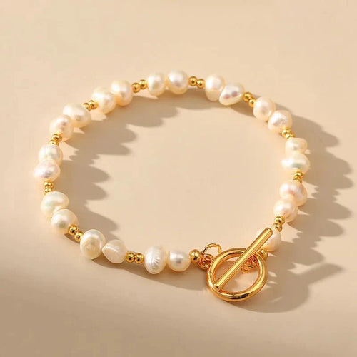 BowLift | Boho Gold Accented Pearl Bracelets