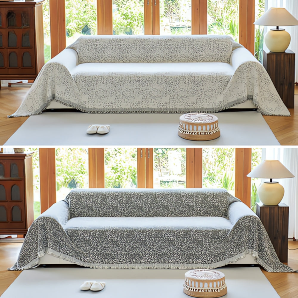 BowLift | Modern Boho Cotton Sofa Cover Reversible Design