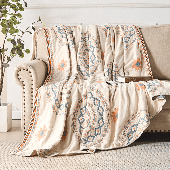 BowLift | BohoHaven Blanket – Cotton blanket with mandala pattern for indoors & outdoors