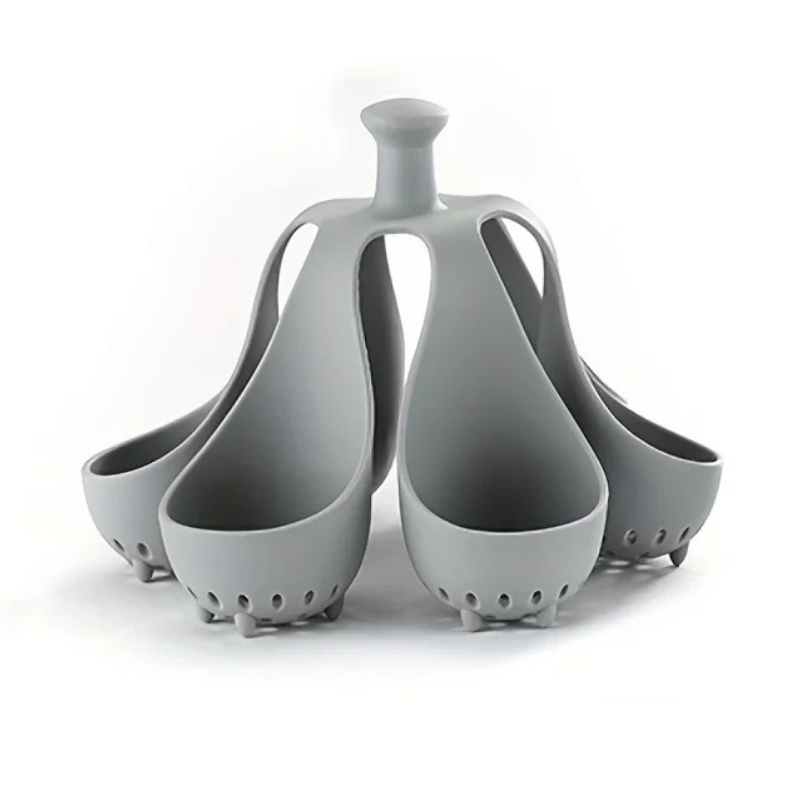 Boiled Egg Holder Silicone Egg Steamer Tray with Anti-Scald Handle | Bowlift
