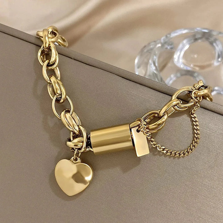 BowLift | Bold & Chunky Chain Heart Bracelet