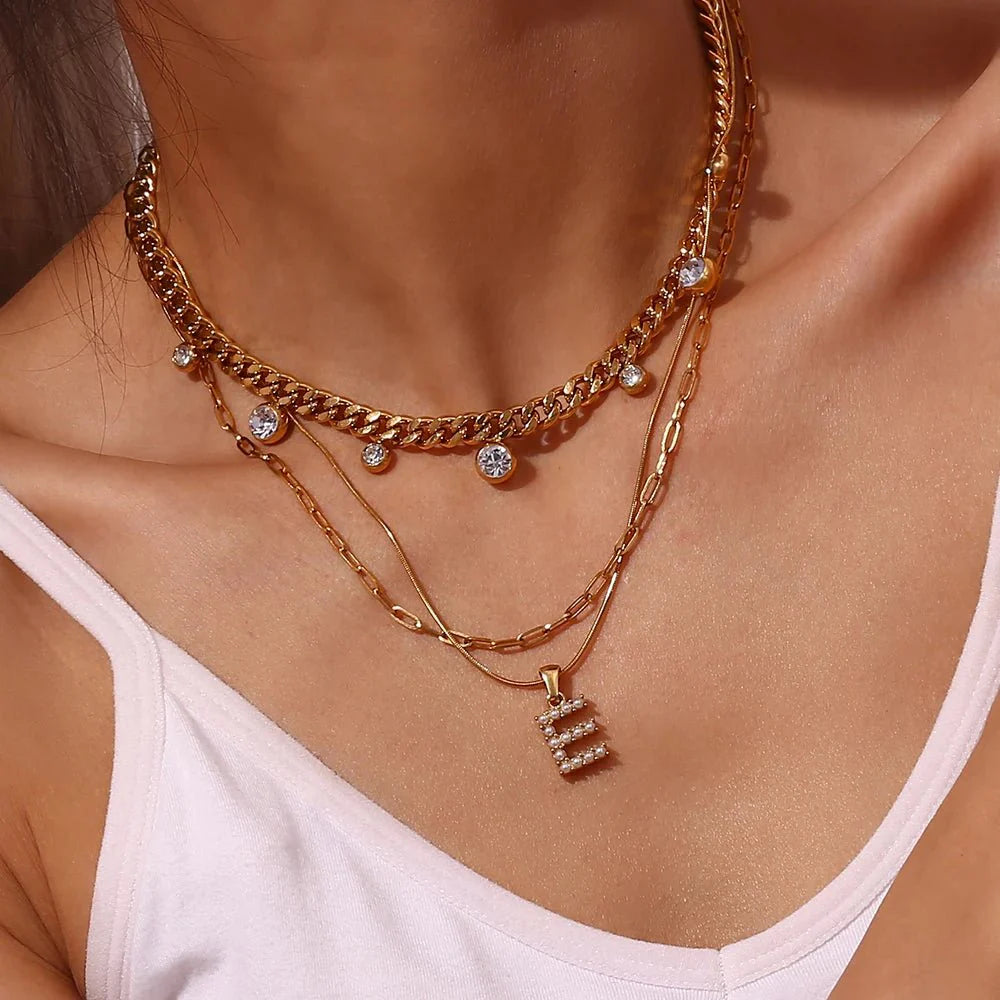 BowLift | Bold Pearl Letter Initial Necklace