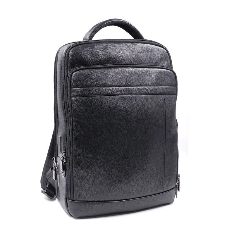 Premium Leather Backpack with Fingerprint Lock – Men’s Anti-Theft Backpack | Bowlift