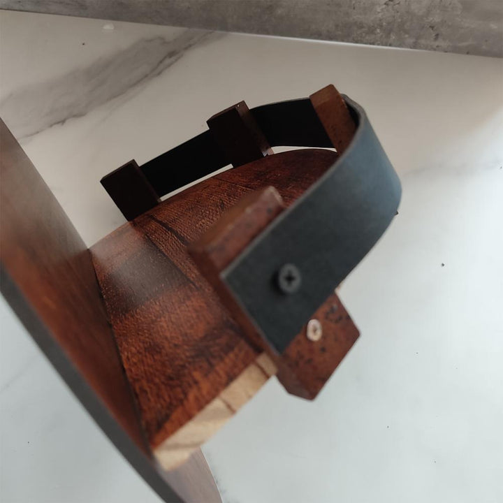 BowLift | Rustic Oak Wall Shelf for Whiskey Bottles