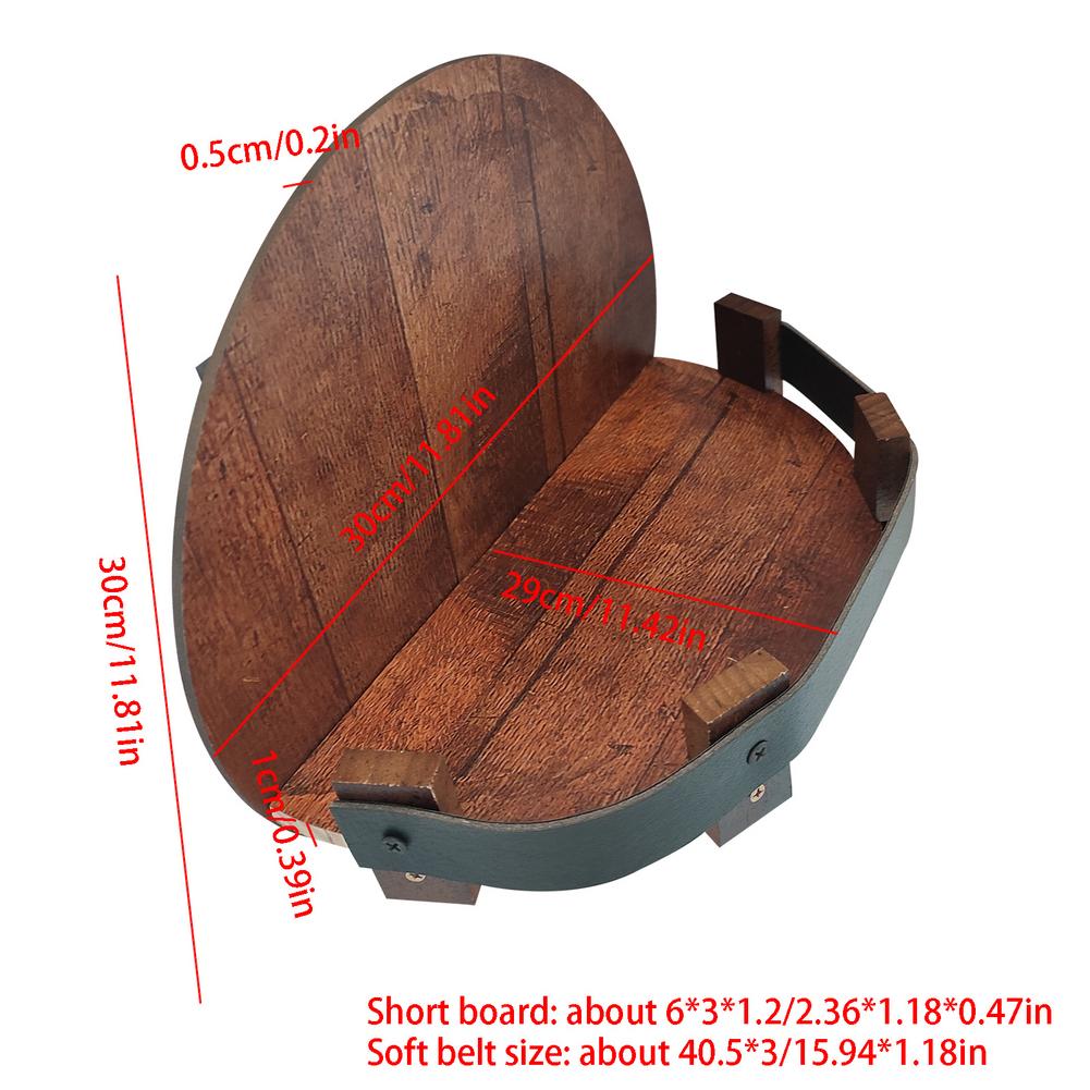 BowLift | Rustic Oak Wall Shelf for Whiskey Bottles