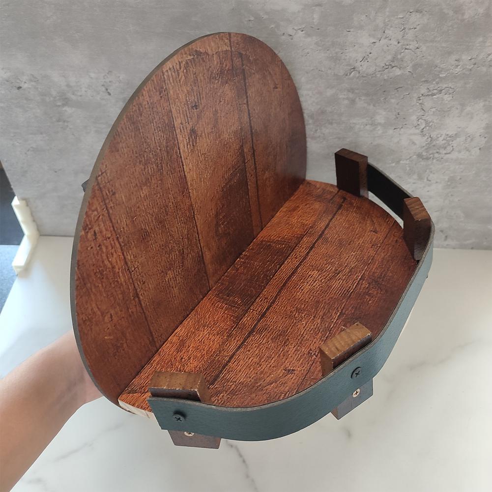 BowLift | Rustic Oak Wall Shelf for Whiskey Bottles