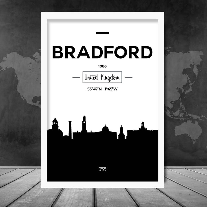 Bradford City Skyline City View Print | Bowlift