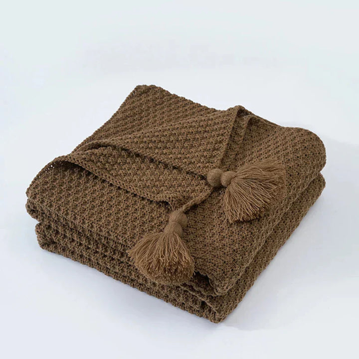 BowLift | Wool Blanket ArcticHaven | Scandinavian Design with Tassels & Balls | Warm & Stylish