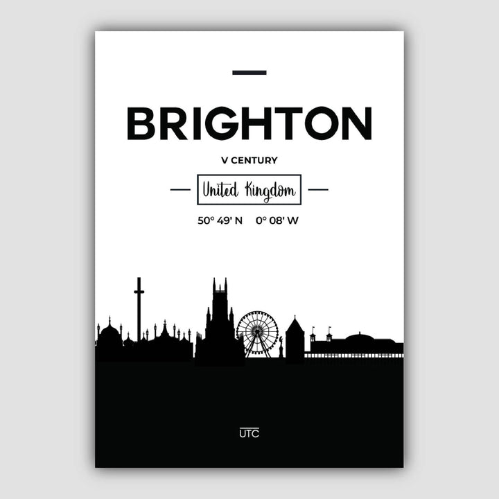 Brighton City Skyline Cityscape Print | Bowlift