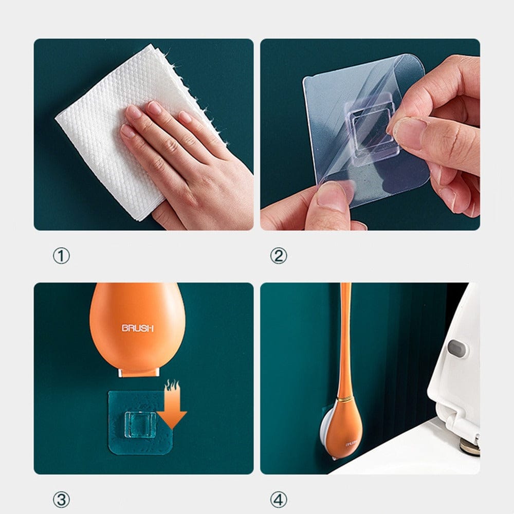 BowLift | Hygienic Silicone Toilet Brush with Wall Holder and Quick-Drying Design