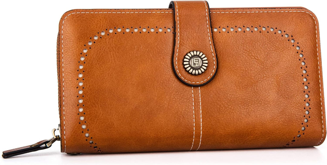 Stylish Leather Wallet with Wristband Bowlift