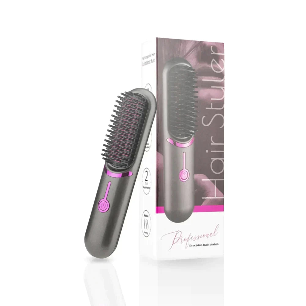 Tima Brush - Wireless Rechargeable Straightening Iron Brush Bowlift
