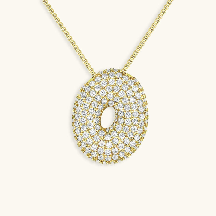 BowLift | Bubble Initial-Diamond-Necklace