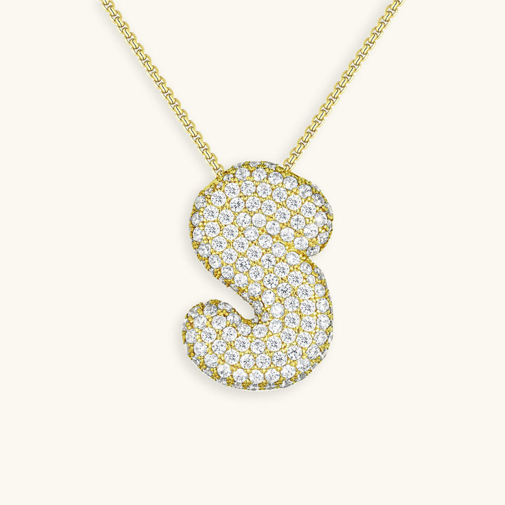 BowLift | Bubble Initial-Diamond-Necklace