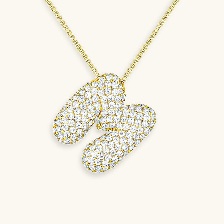 BowLift | Bubble Initial-Diamond-Necklace