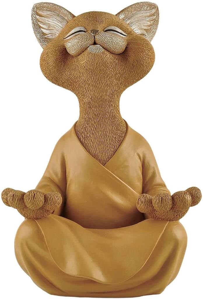 BowLift | Buddha cat with a meditative expression and spiritual message