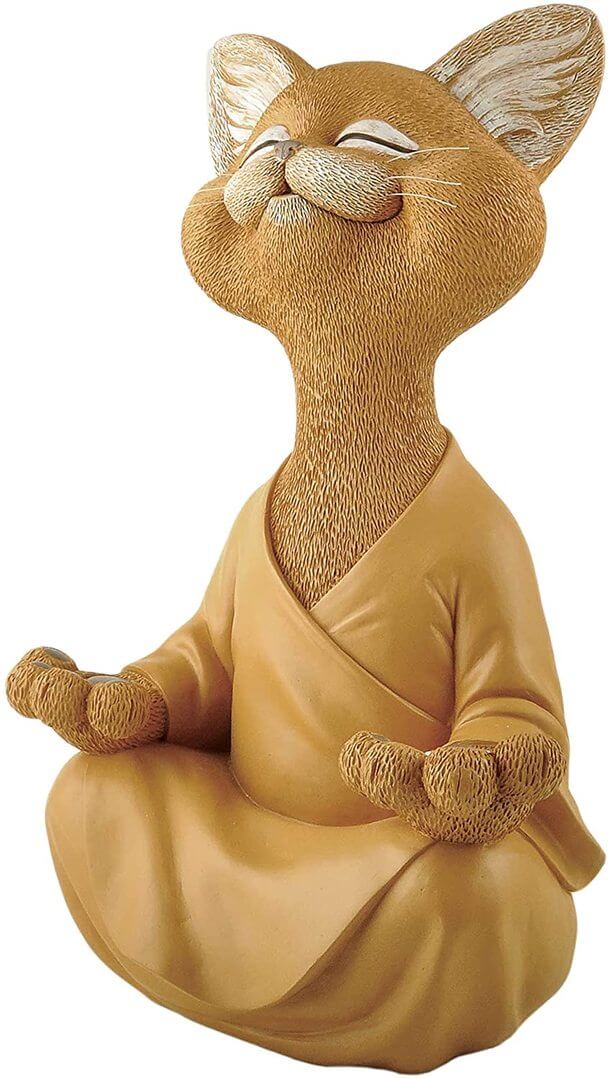 BowLift | Buddha cat with a meditative expression and spiritual message