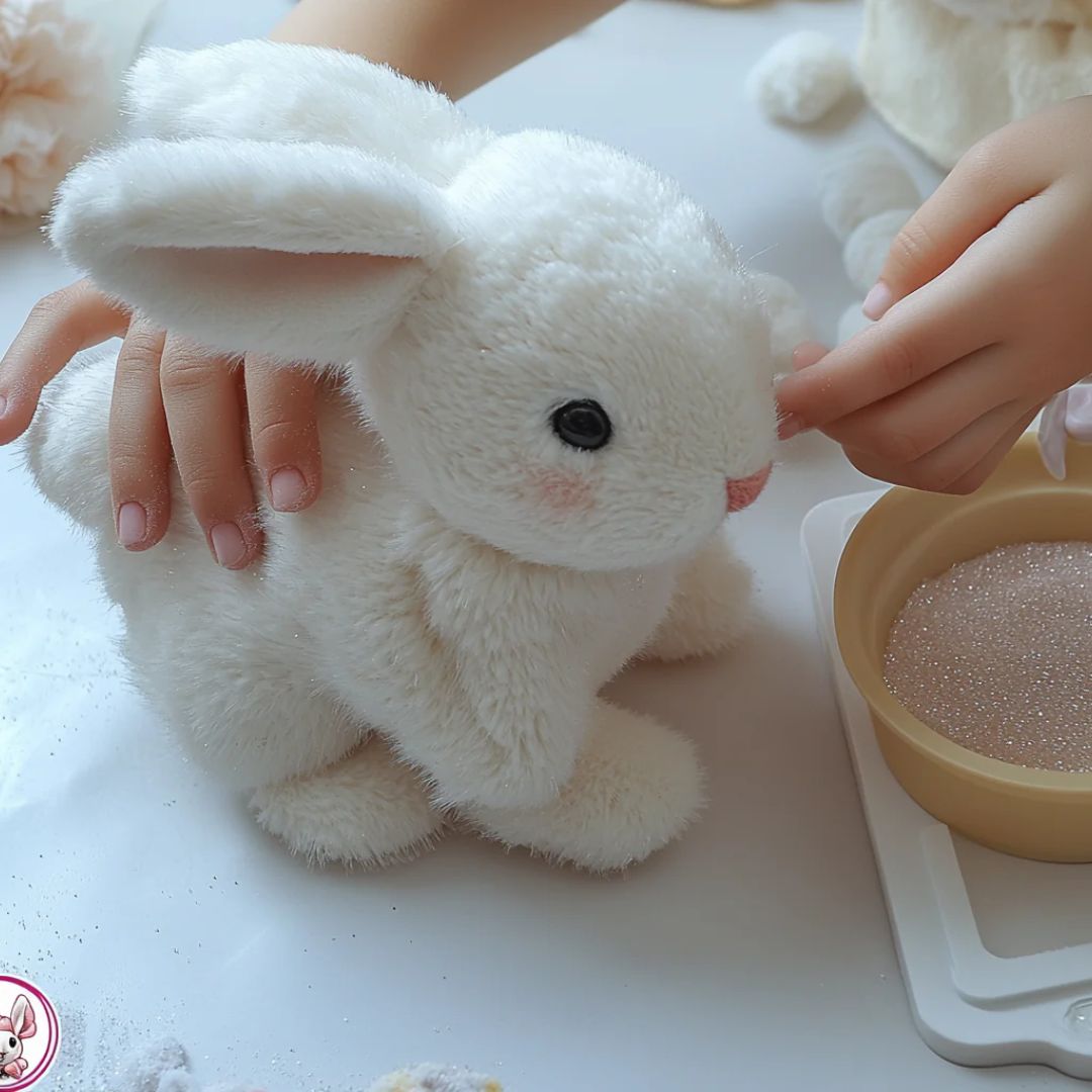BowLift | BunnyLoom Interactive Plush | Realistic hopping bunny toy for kids