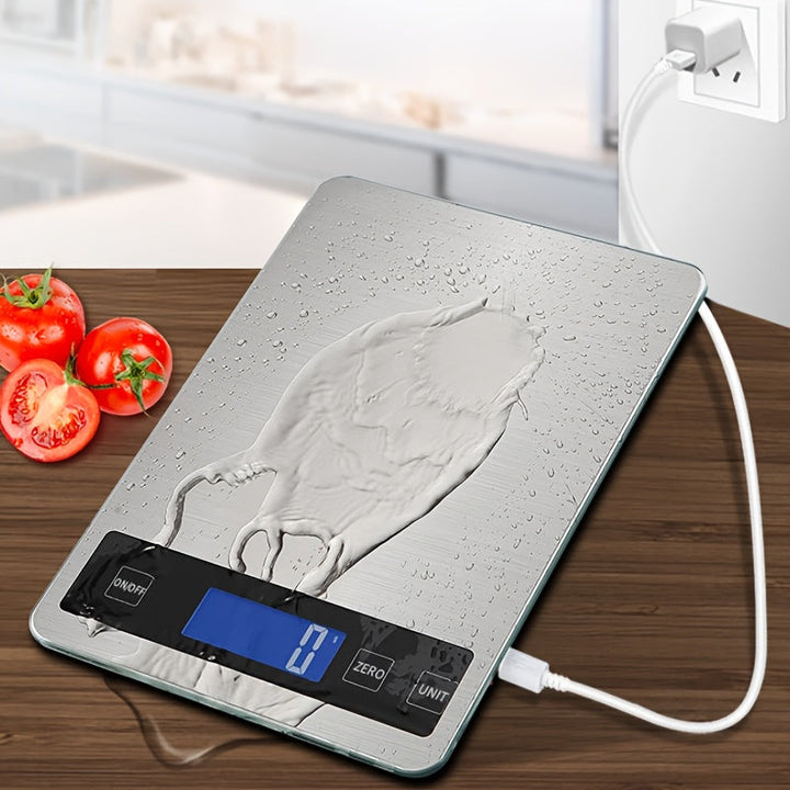 Digital kitchen scale 15 kg USB rechargeable | Bowlift
