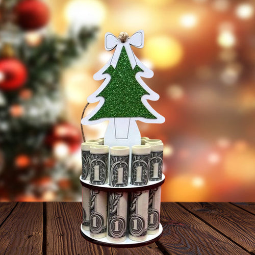 BowLift | Christmas Money Holder Ornament | Handmade Wooden Decoration | Festive Gift Idea