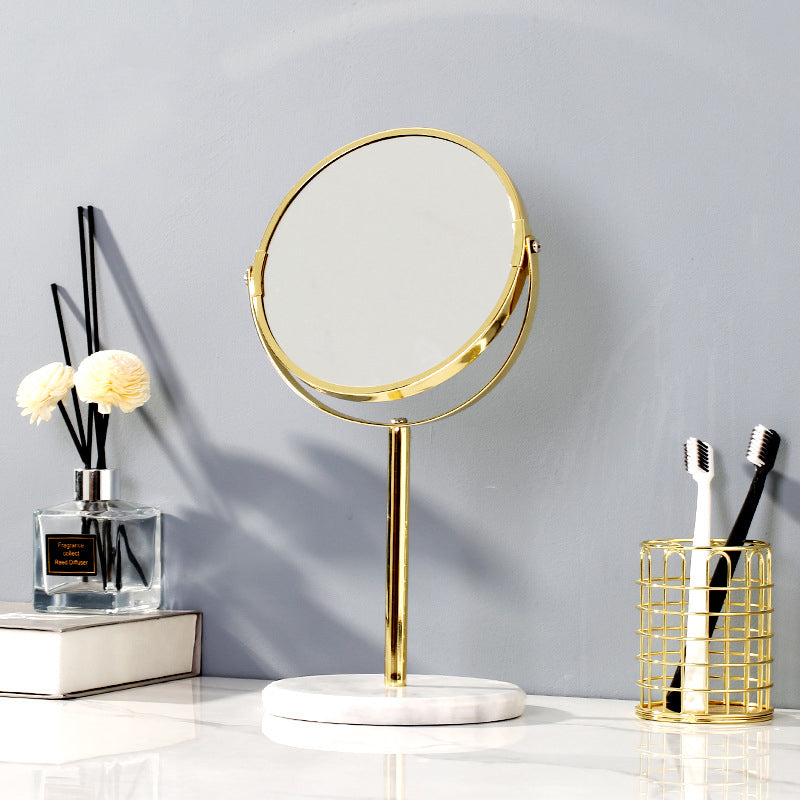 BowLift | Natural Marble 360 Rotating Makeup Vanity Mirror