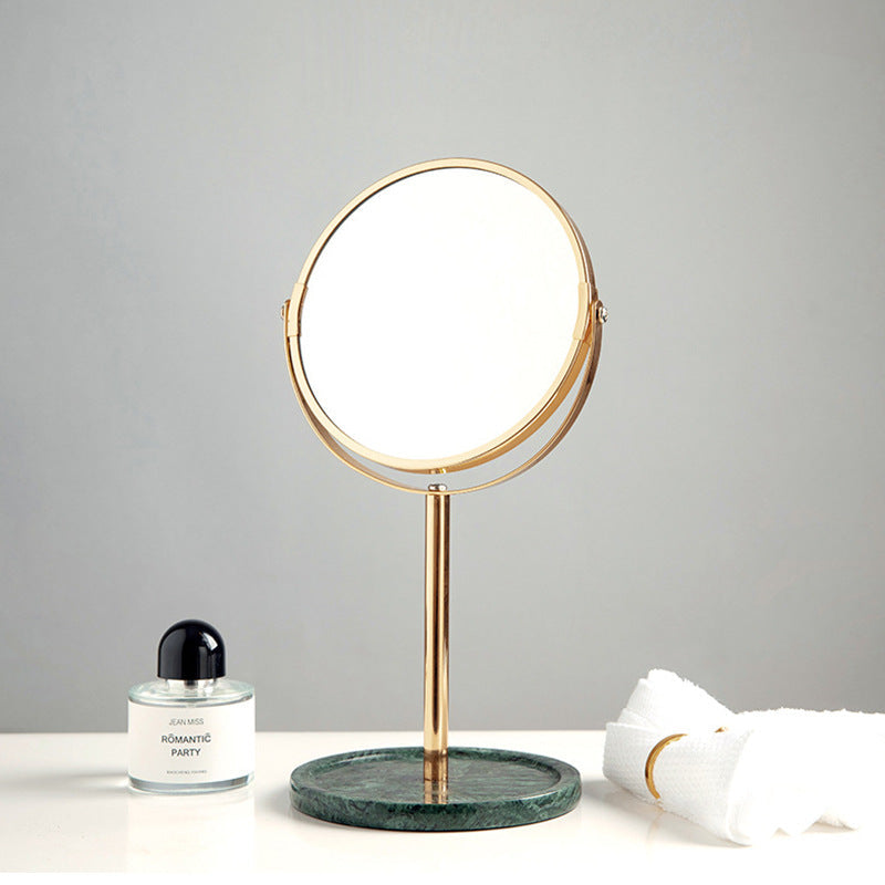 BowLift | Natural Marble 360 Rotating Makeup Vanity Mirror
