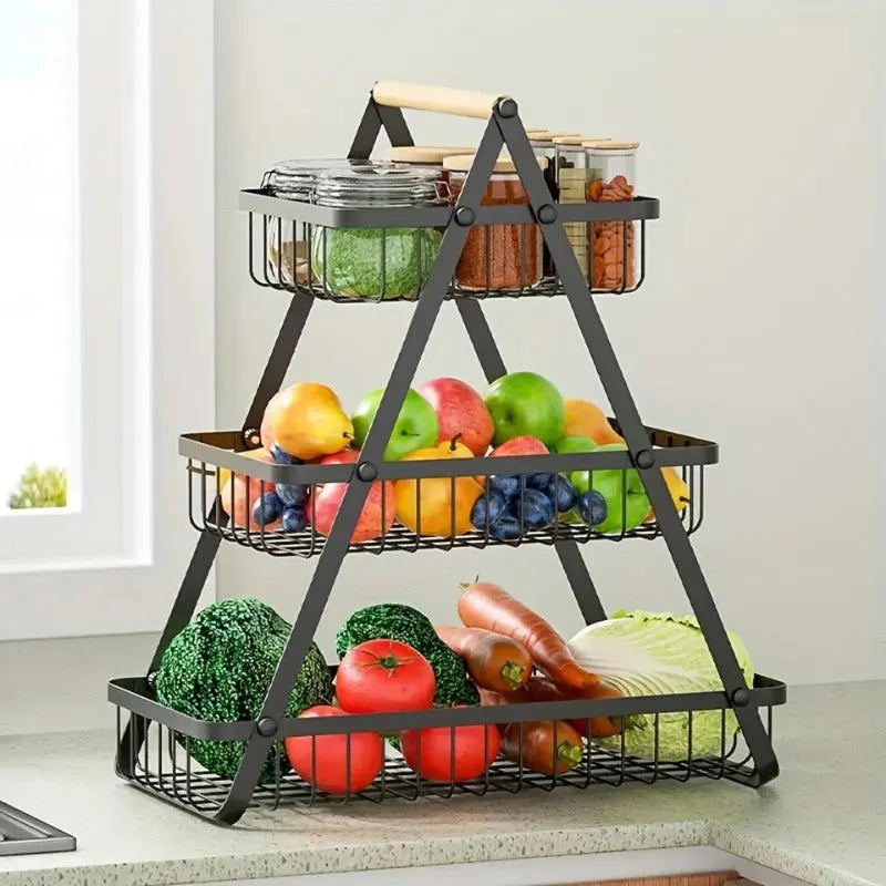 Storage basket with carrying handle & bead decoration | Bowlift