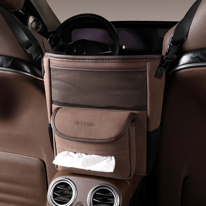 BowLift | Car Seat Gap Faux Fur Storage Hanging Bag Mesh Organizer
